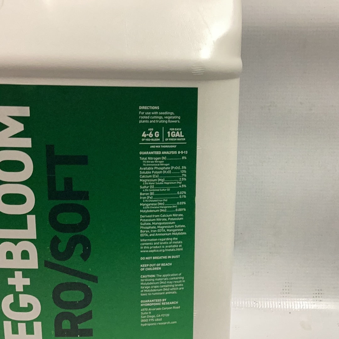 VEG & BLOOM RO Soft Base-25 lb