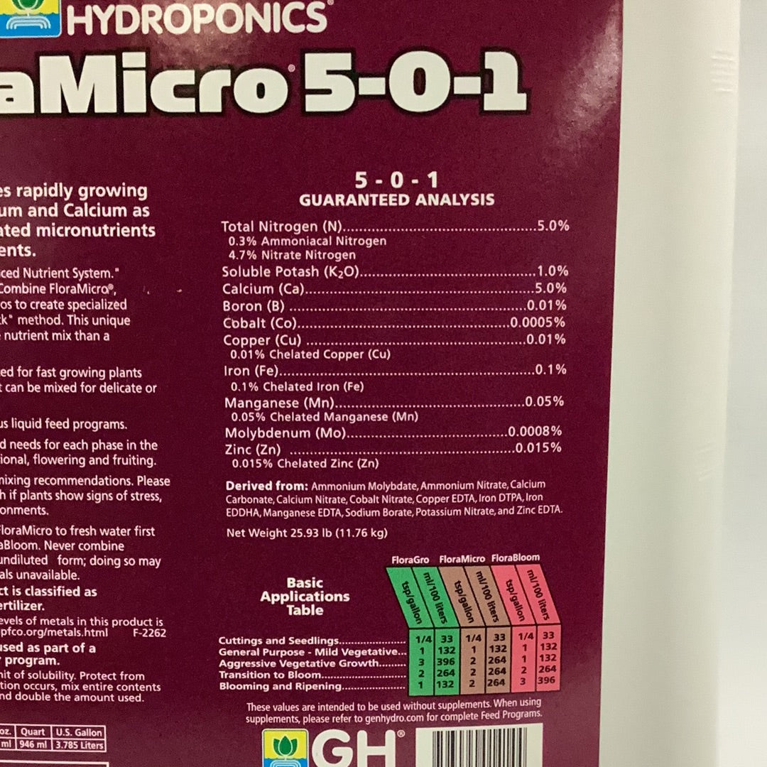 GH Flora Micro-Micro : 2.5 Gal