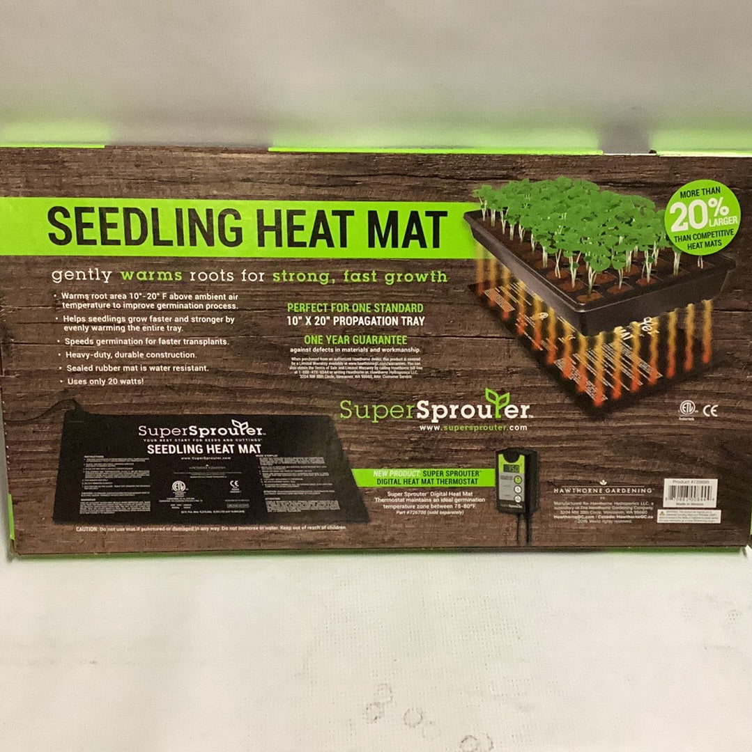 Super Sprouter Heat Mat-Single : 10"x20"