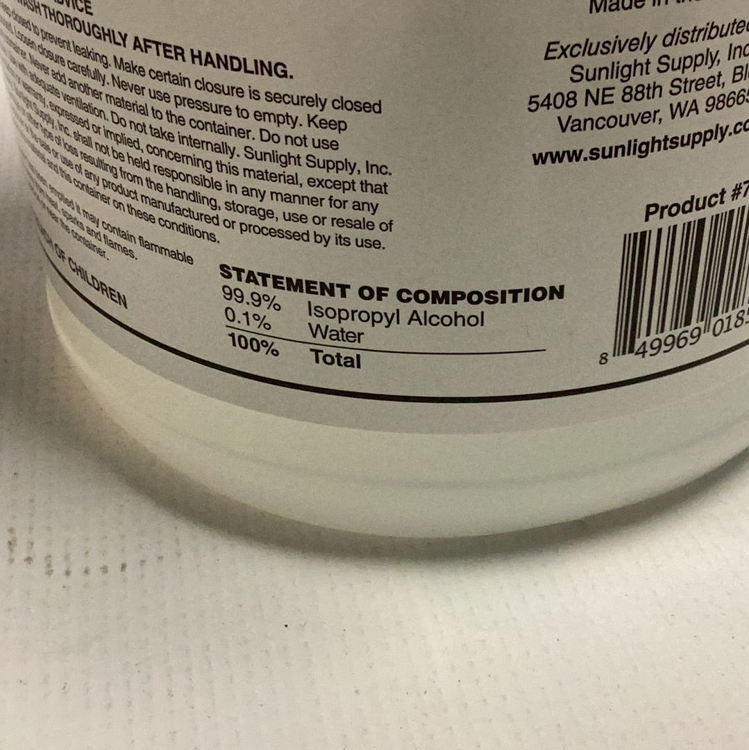 Isopropyl Alcohol (99.9%)-Tech. Grade : 1 Gallon