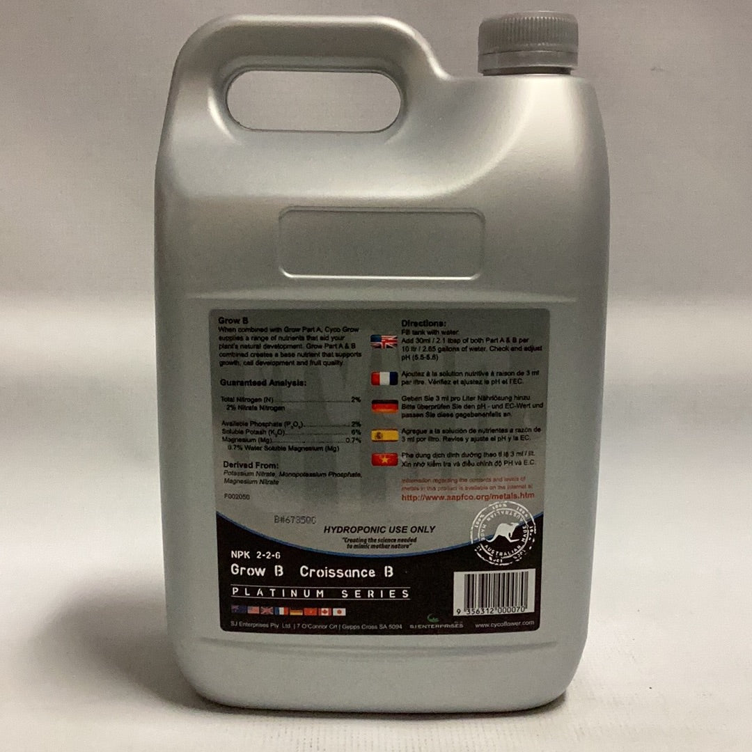 Cyco Grow B-2-Part Grow : 5 Liter