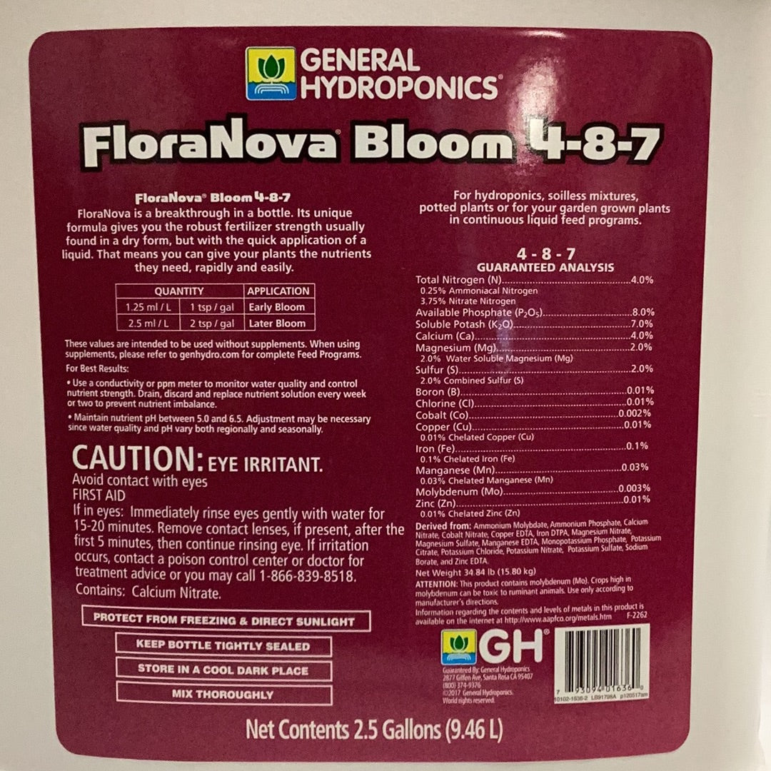 GH FloraNova Bloom-Bloom : 2.5 Gal