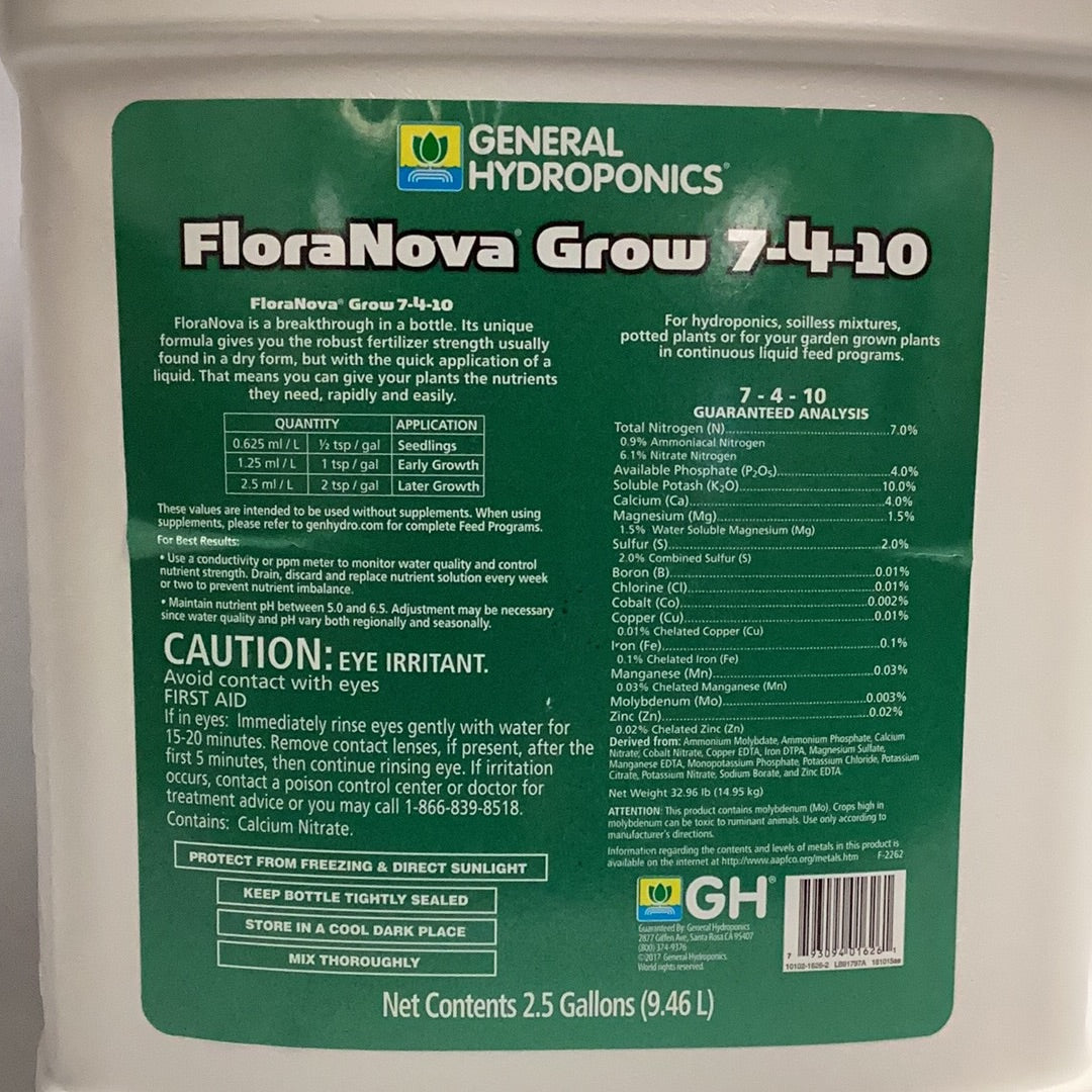 GH FloraNova Grow-Veg : 2.5 Gal