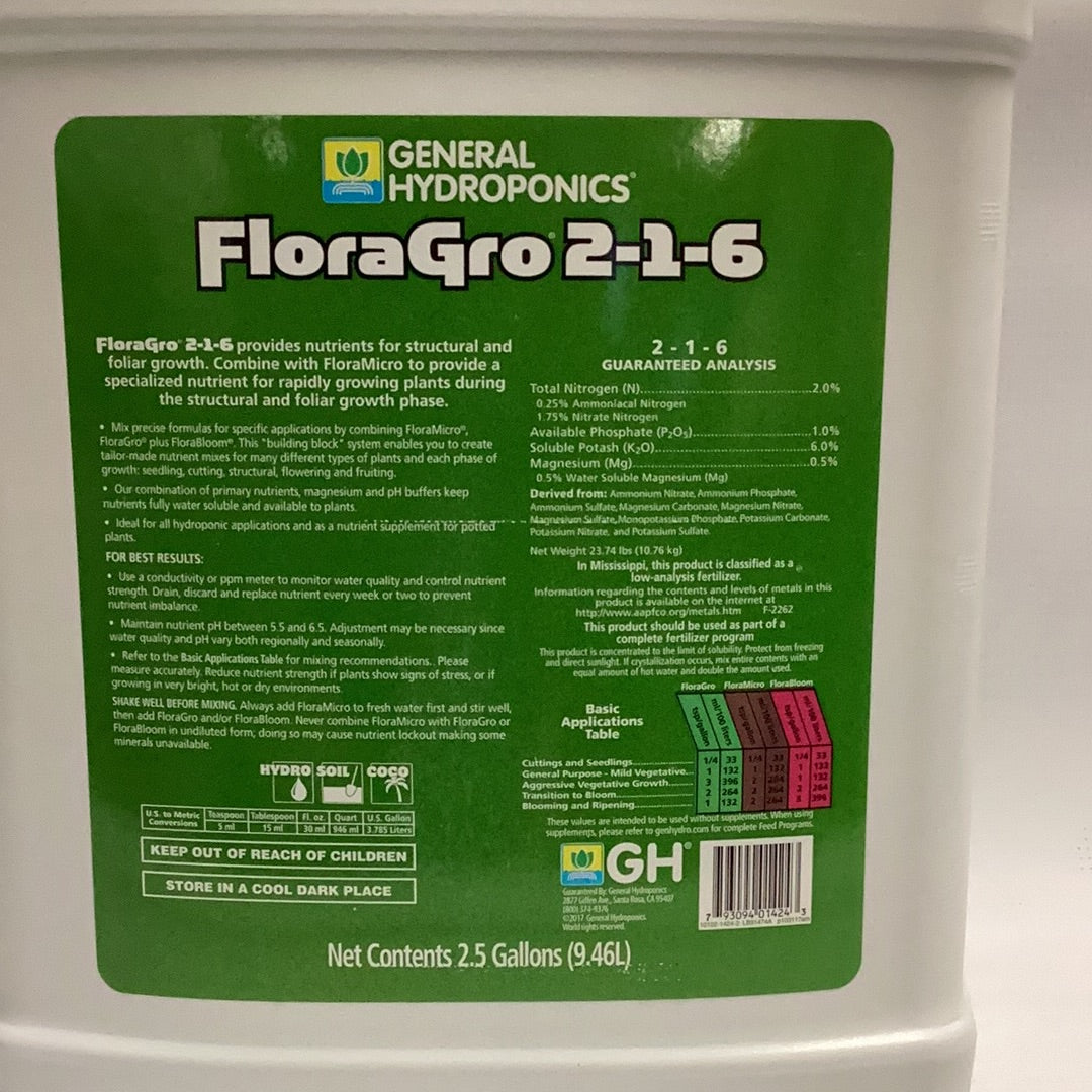 GH Flora Gro-Green : 2.5 Gal