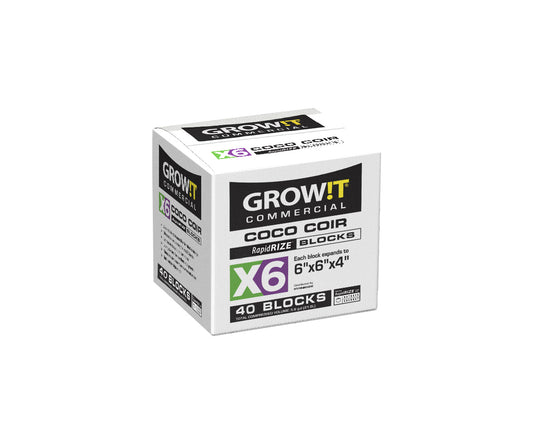 Grow!t Coco Block 6"x6"x4" RapidRIZE - Case of 40